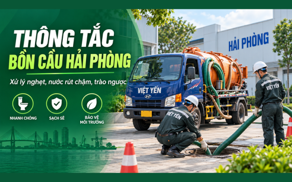 thông tắc bồn cầu Hải Phòng