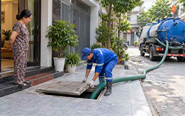 hút bể phốt Hồng Bàng