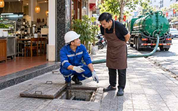 hút bể phốt Lê Chân